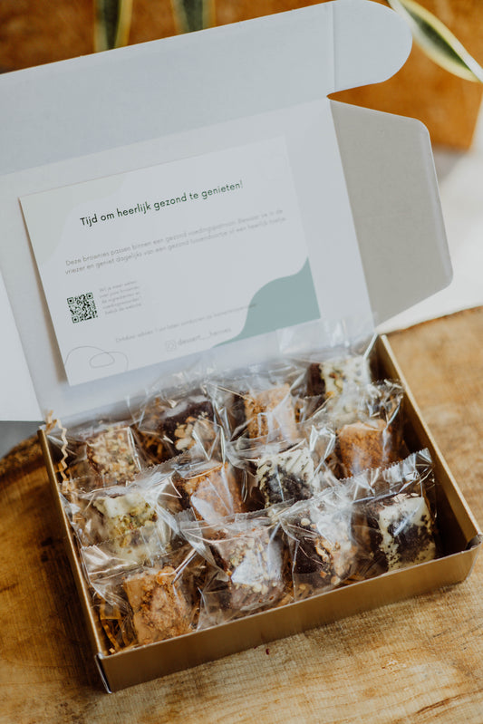 Browniebox 12 stuks  (klein formaat brownies)
